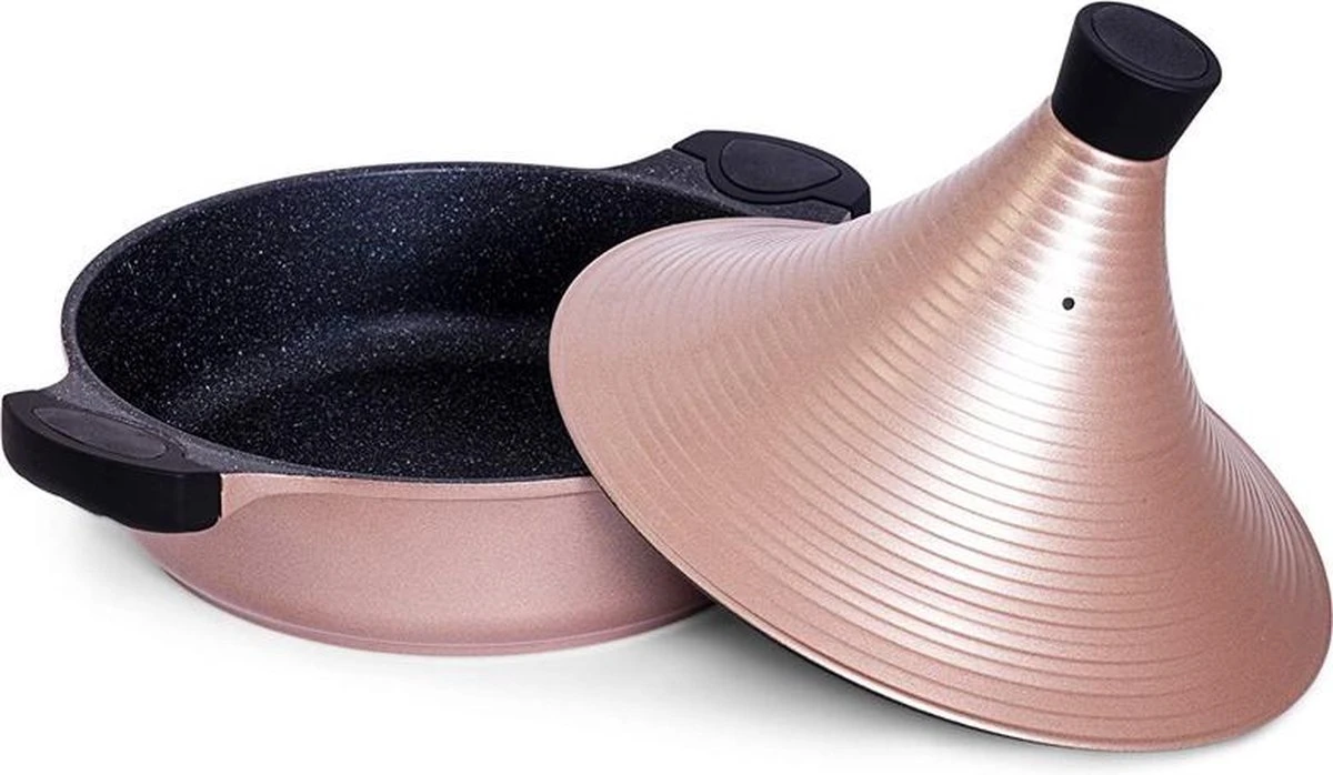 Aluminium tajine agadir-geschikt kleur Rose gold - ook voor Inductie Aluminium Tajine Agadir-geschikt Kleur Rose Gold - Ook Voor Inductie -Keuken Pot 1200x698 8