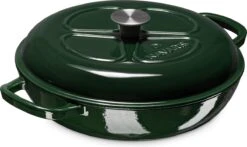 Navaris Gietijzeren Stoofpan Met Deksel- 3,5 Liter Gietijzeren Ovenschaal Van Email - Geschikt Voor Alle Warmtebronnen - Groen -Keuken Pot 1200x716 1