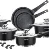 Swiss Pro+ | Set 14 Delige Pannenset | Inductie - Pannensets - Glazen Deksel - Met Afneembare Handgreep - Marmeren Interieur -PFAS-vrij | Black (Zwart) -Keuken Pot 1200x723 4