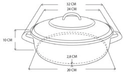 Royalty Line - Marble Soep/braadpan - Met Glazen Deksel Zwart - 24 CM. RL-BS24ML -Keuken Pot 1200x727 4