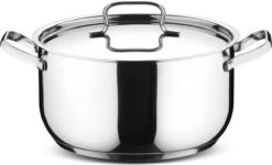 Lagostina Sfisiosa Acciaio SFIZIOSA ACCIAIO 10-delig (hoge Kookpan 22 Cm + Kookpan 18/22 Cm + Hapjespan 24 Cm + Steelpan 14 Cm + Melkpot 12 Cm + Deksels 14/18/22/24 Cm) -Keuken Pot 1200x729