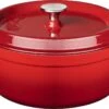 Sola Braadpan Gietijzer - Ø 28 Cm - Oranje/Rood - Gietijzer - Extra Zware Bodem 2 Sola Braadpan Gietijzer - Ø 28 Cm - Oranje/Rood - Gietijzer - Extra Zware Bodem -Keuken Pot 1200x735 1