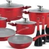 Edënbërg Red Line -15-delige Luxe Pannenset Van Gesmeed Aluminium - Rood/Metallic -Keuken Pot 1200x740 2