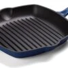 Koock Amsterdam® Grillpan - Geëmailleerd Gietijzer - Geschikt Voor Alle Warmtebronnen - Mat Blauw -Keuken Pot 1200x742 3