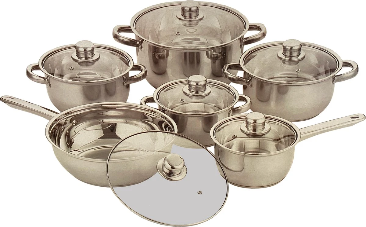 KooKKunst Holland RVS pannenset 12 delig inductie - inclusief deksels - Ø 16, 16, 18, 20, 24 & 24 cm KooKKunst Holland RVS Pannenset 12 Delig Inductie - Inclusief Deksels - Ø 16, 16, 18, 20, 24 & 24 Cm -Keuken Pot 1200x743 8