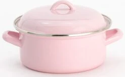 Lite-Body Pannenset - 3-delig - 2 Kookpannen & 1 Steelpan - Emaille - Serafijn Roze 3 Lite-Body Pannenset - 3-delig - 2 Kookpannen & 1 Steelpan - Emaille - Serafijn Roze -Keuken Pot 1200x745