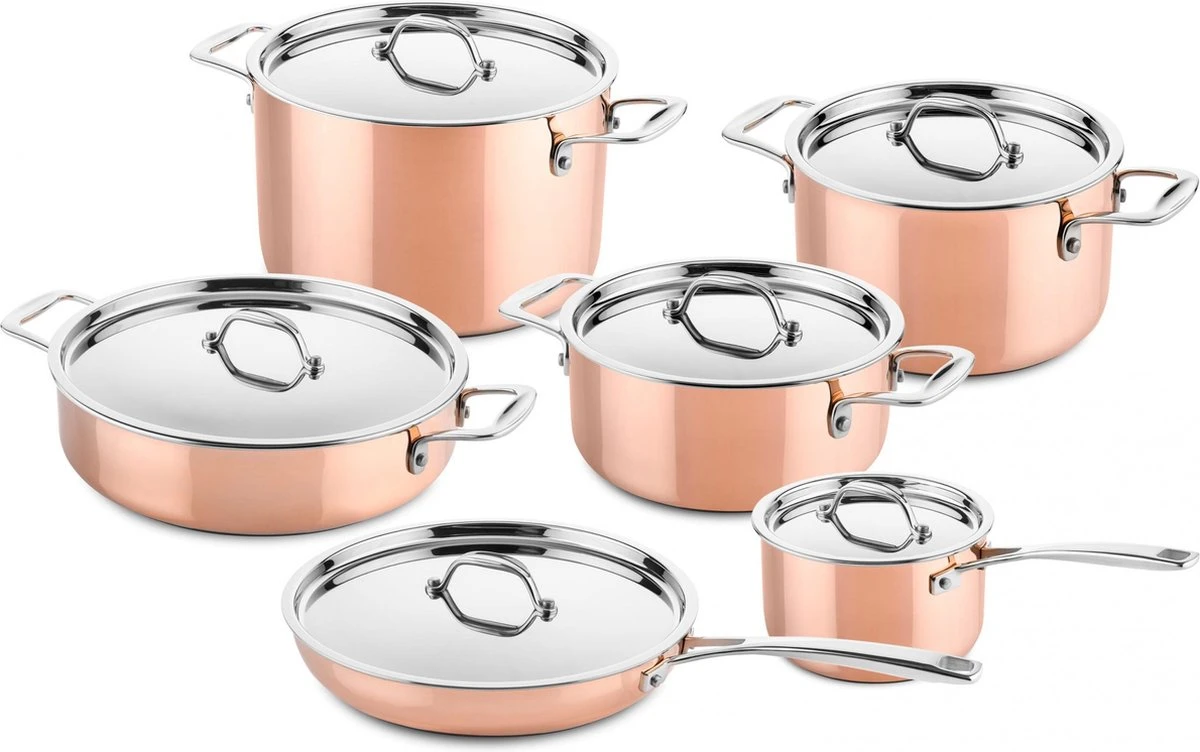 Pannenset – 6 delig – Inductie – Koper DUCQ Pannenset – 6 Delig – Inductie – Koper DUCQ -Keuken Pot 1200x752 2