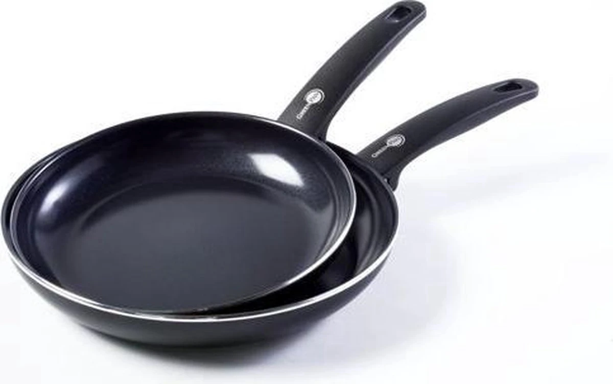 GreenPan Cambridge koekenpannenset Ø 24cm + Ø 28cm - zwart - inductie - PFAS-vrij GreenPan Cambridge Koekenpannenset Ø 24cm + Ø 28cm - Zwart - Inductie - PFAS-vrij -Keuken Pot