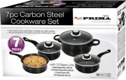 Prima Pannenset 7 Delig - Kleine Pannen - Zwart - Antiaanbaklaag - Kookset - Met Deksel - Kookpannen - Sauspan - Cadeau Voor Man En Vrouw 4 Prima Pannenset 7 Delig - Kleine Pannen - Zwart - Antiaanbaklaag - Kookset - Met Deksel - Kookpannen - Sauspan - Cadeau Voor Man En Vrouw -Keuken Pot 1200x768 1