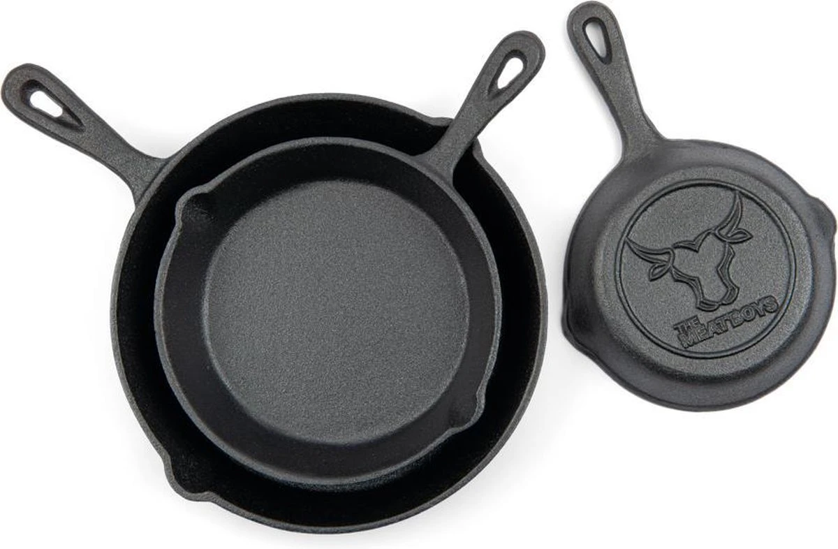 Gietijzeren pannenset - Cast Iron Skillets - BBQ Skilletset Gietijzeren Pannenset - Cast Iron Skillets - BBQ Skilletset -Keuken Pot