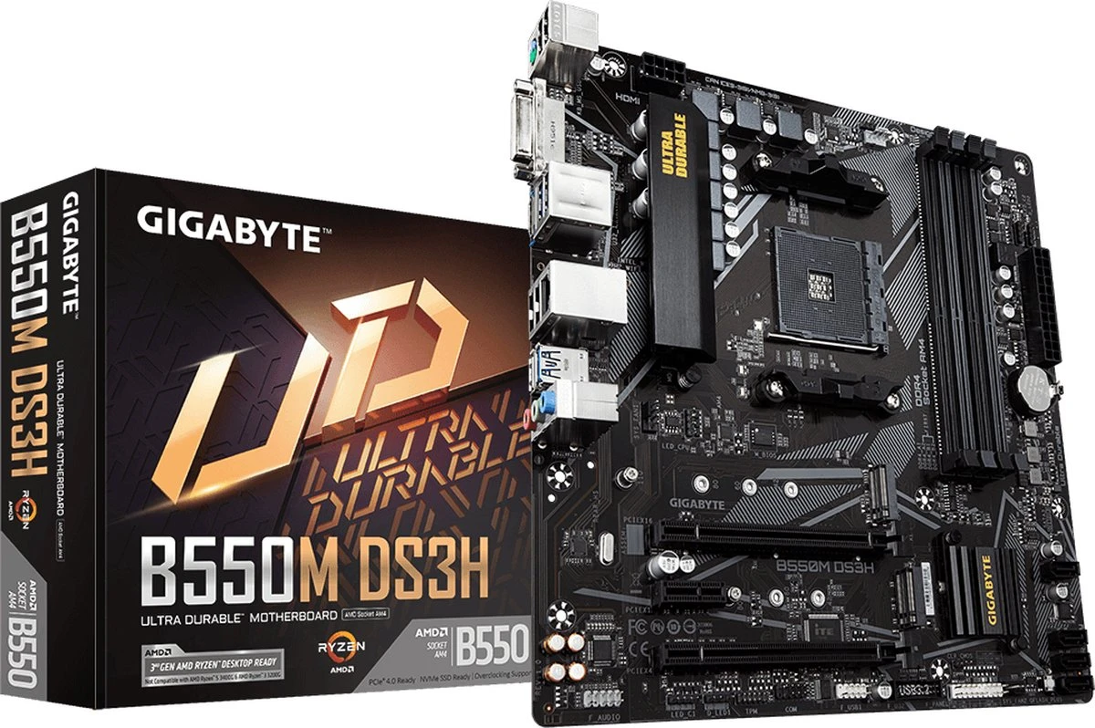 Gigabyte B550M DS3H AMD B550 Socket AM4 micro ATX Gigabyte B550M DS3H AMD B550 Socket AM4 Micro ATX -Keuken Pot 1200x798 3