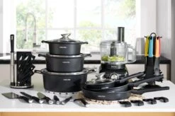 Swiss Pro+ - SWP41D22 - Pannenset 41 Delig - Foodprocessor - Messenblok 8 Delig - Kookgerei Set Met Houder 7 Delig - Starters Pakket - 2022 Serie - Limited Edition -uitzet -Keuken Pot 1200x799 136