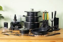 Swiss Pro+ - SWP41D22 - Pannenset 41 Delig - Foodprocessor - Messenblok 8 Delig - Kookgerei Set Met Houder 7 Delig - Starters Pakket - 2022 Serie - Limited Edition -uitzet -Keuken Pot 1200x799 139