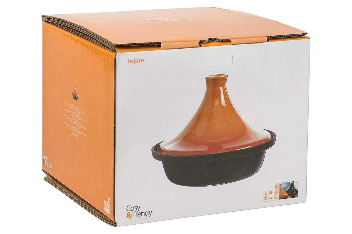 Cosy & Trendy Tajine Zwart / Oranje - Gietijzeren Schaal - Ø25cm - Geschikt voor Inductie Cosy & Trendy Tajine Zwart / Oranje - Gietijzeren Schaal - Ø25cm - Geschikt Voor Inductie -Keuken Pot 1200x799 154