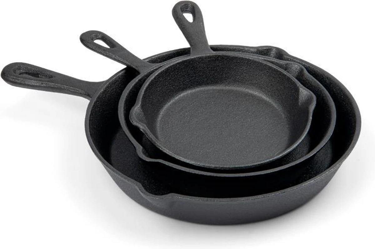 Gietijzeren pannenset - Cast Iron Skillets - BBQ Skilletset Gietijzeren Pannenset - Cast Iron Skillets - BBQ Skilletset -Keuken Pot