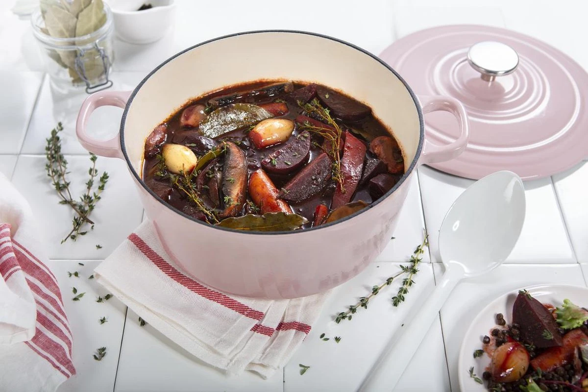 BK Bourgogne braadpan Ø 24 cm - roze - gietijzer - inductie BK Bourgogne Braadpan Ø 24 Cm - Roze - Gietijzer - Inductie -Keuken Pot 1200x800 196