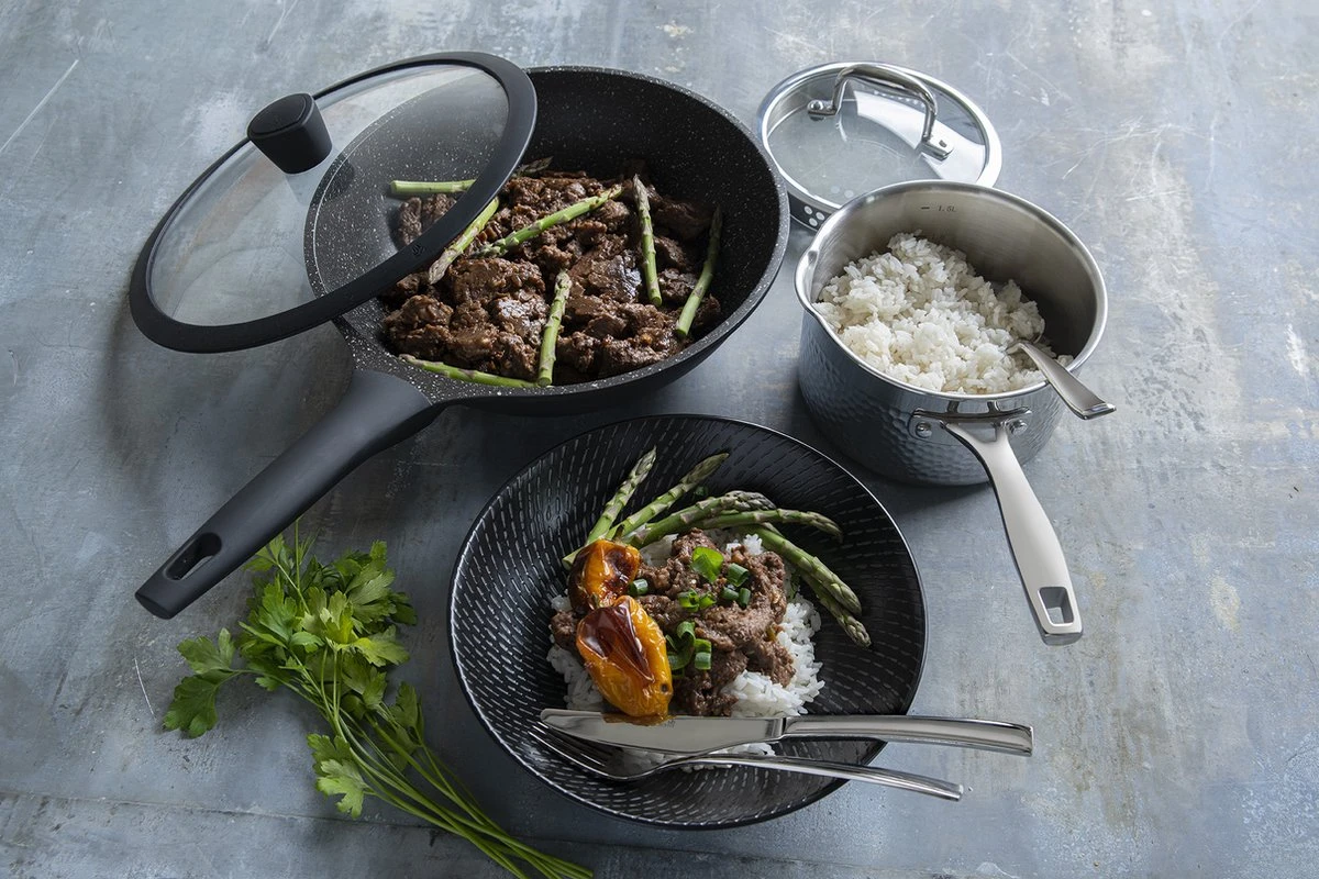 Sola Wokpan Fair Cooking - Ø 30 cm - Zwart/wit - Aluminium - Antiaanbaklaag Sola Wokpan Fair Cooking - Ø 30 Cm - Zwart/wit - Aluminium - Antiaanbaklaag -Keuken Pot 1200x800 241