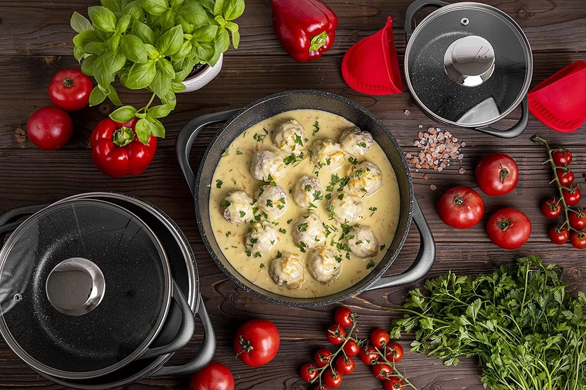 Smile 10-Delige Pannenset - Anti Aanbaklaag - Vaatwasser bestendig - Zwart - MGK-17 Smile 10-Delige Pannenset - Anti Aanbaklaag - Vaatwasser Bestendig - Zwart - MGK-17 -Keuken Pot 1200x800 264