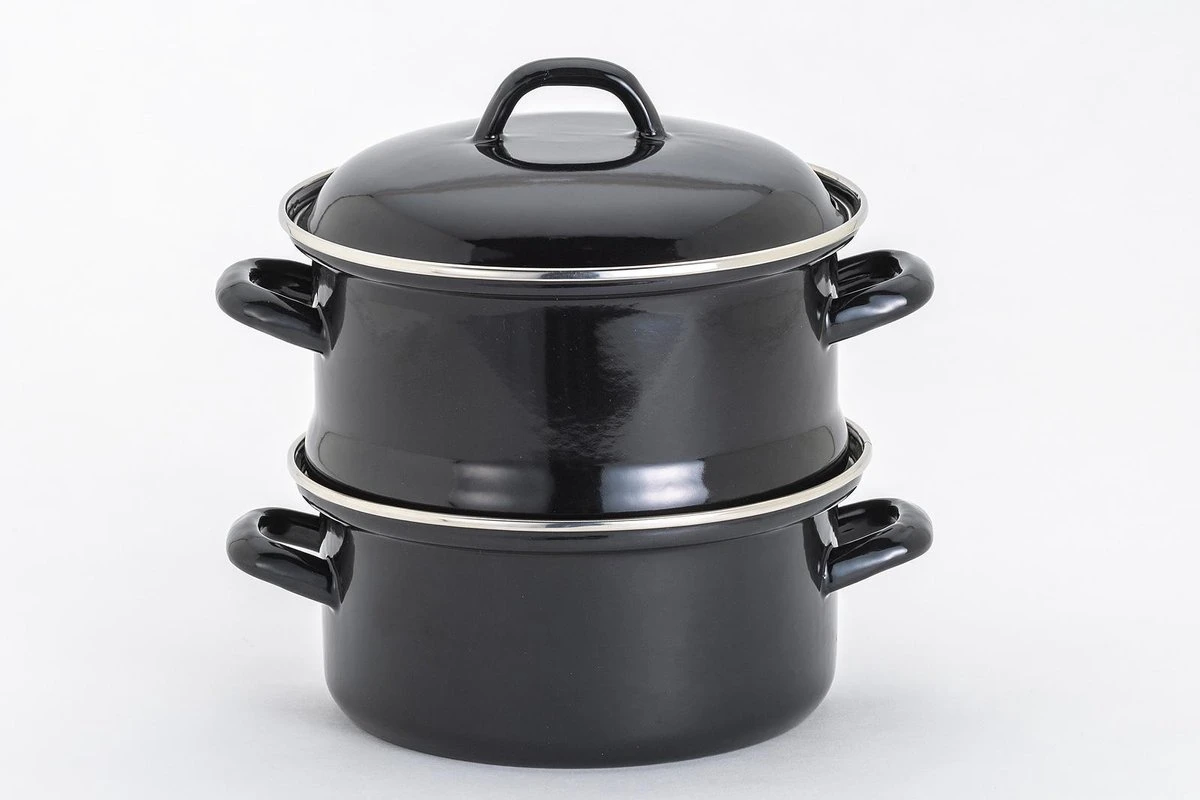 Lite-Body - Magnus Stoompan Aardappelkoker 22 cm - 3 delig - Emaille - Zwart Lite-Body - Magnus Stoompan Aardappelkoker 22 Cm - 3 Delig - Emaille - Zwart -Keuken Pot 1200x800 317