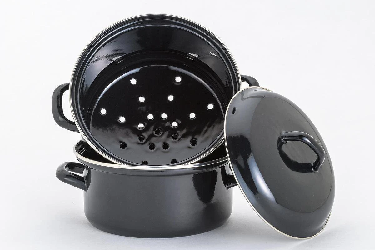 Lite-Body - Magnus Stoompan Aardappelkoker 22 cm - 3 delig - Emaille - Zwart Lite-Body - Magnus Stoompan Aardappelkoker 22 Cm - 3 Delig - Emaille - Zwart -Keuken Pot 1200x800 318