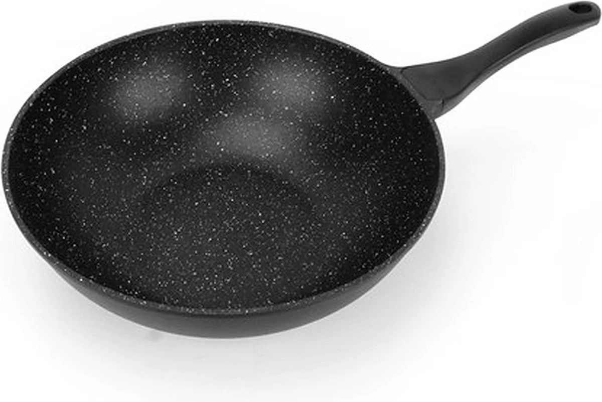 Royal Swiss WK30 - Wokpan - Ø 30 cm - Marmeren Coating - Inductie - Met glazen deksel - PFAS-vrijs - Zwart Royal Swiss WK30 - Wokpan - Ø 30 Cm - Marmeren Coating - Inductie - Met Glazen Deksel - PFAS-vrijs - Zwart -Keuken Pot 1200x801 16