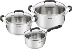 Tefal Cook & Cool E493S6 - Set 3-delig (kookpan 20/24 + Steelpan 16)