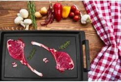 Eurolux Teppanyaki Plaat Met Grepen - 41 X 24 X 2.5 Cm - Zwart - Aluminium - Geschikt Voor Alle Warmtebronnen -Keuken Pot 1200x815 4