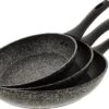 Luxe Marble Stone Pannenset 3-delig | Ø 20 - 24 - 28 Cm - Pannen - Vrij Van PFOA - Alle Warmtebronnen - Anti Aanbak - Extra Sterk -Keuken Pot 1200x819