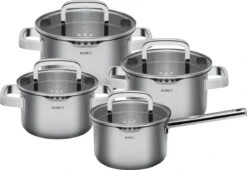 Sola Pannenset Juvia - 4 Delig - Ø 16,16,18,20 Cm - Zilver - RVS - Sandwichbodem 18 Sola Pannenset Juvia - 4 Delig - Ø 16,16,18,20 Cm - Zilver - RVS - Sandwichbodem -Keuken Pot 1200x826 1