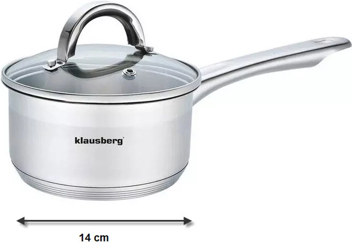 Klausberg 7132 - Steelpan met deksel - sauspan - 14 cm - 1 liter Klausberg 7132 - Steelpan Met Deksel - Sauspan - 14 Cm - 1 Liter -Keuken Pot 1200x831 6