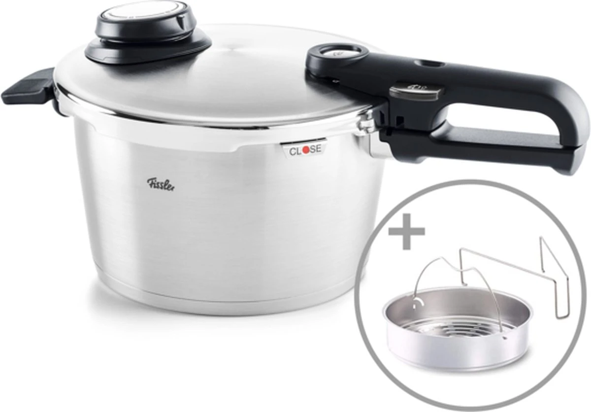 Fissler Vitavit Premium 2022 - Snelkookpan - 6 liter - Met stoominzet Fissler Vitavit Premium 2022 - Snelkookpan - 6 Liter - Met Stoominzet -Keuken Pot 1200x837 3