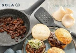 Sola Koekenpan Fair Cooking - Ø 28 Cm - Zwart/wit - Aluminium - Antiaanbaklaag -Keuken Pot 1200x842 1