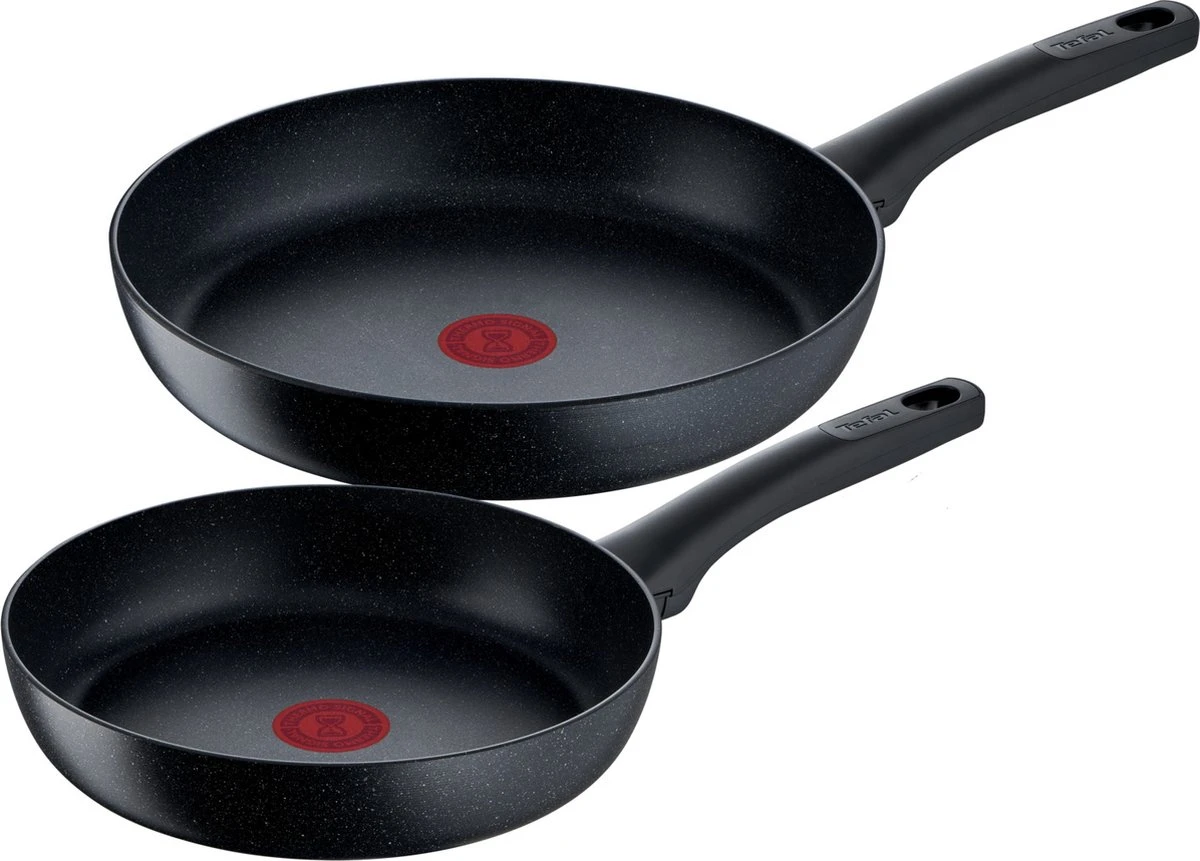 Tefal Black Stone koekenpannenset - Ø 24/28 cm Tefal Black Stone Koekenpannenset - Ø 24/28 Cm -Keuken Pot
