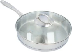 4goodz Dubbelwandige RVS Hapjespan Met Deksel 28 Cm - Zilver 3 4goodz Dubbelwandige RVS Hapjespan Met Deksel 28 Cm - Zilver -Keuken Pot 1200x868 2