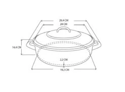 BK Fortalit Braadpan Ø 24 Cm / 2,5L - Emaille - Inductie -Keuken Pot 1200x881 3