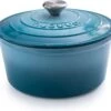 Nuovva Gietijzeren Braadpan Antiaanbaklaag Met Deksel - Sudderpan Blauw - Rond - Ø24 Cm - 4,7 Liter - 100% PFAS & PFOA Vrij - Geschikt Voor Alle Warmtebronnen - Elektrisch - Gas - Halogeen - Inductie – Keramisch -Keuken Pot 1200x884 3