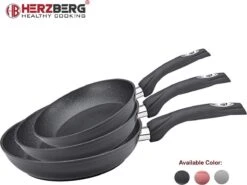 Herzberg HG-FP3: 3-Delige Koekenpan Van Gesmeed Aluminium 20/24/28 - ZILVER -Keuken Pot 1200x898 6