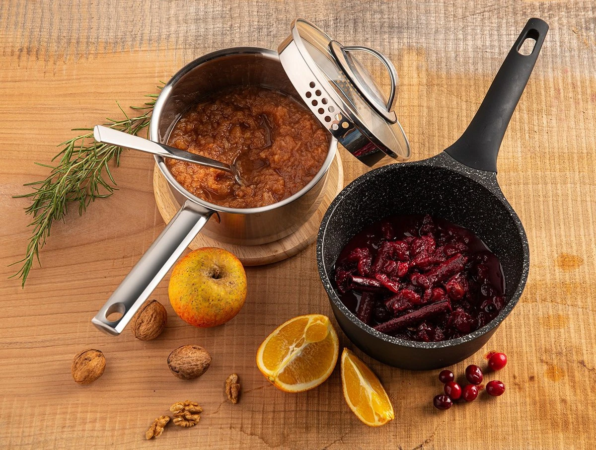 Sola Steelpan Fair Cooking - Ø 18 cm - Zwart/wit - Aluminium - Antiaanbaklaag Sola Steelpan Fair Cooking - Ø 18 Cm - Zwart/wit - Aluminium - Antiaanbaklaag -Keuken Pot 1200x906 22