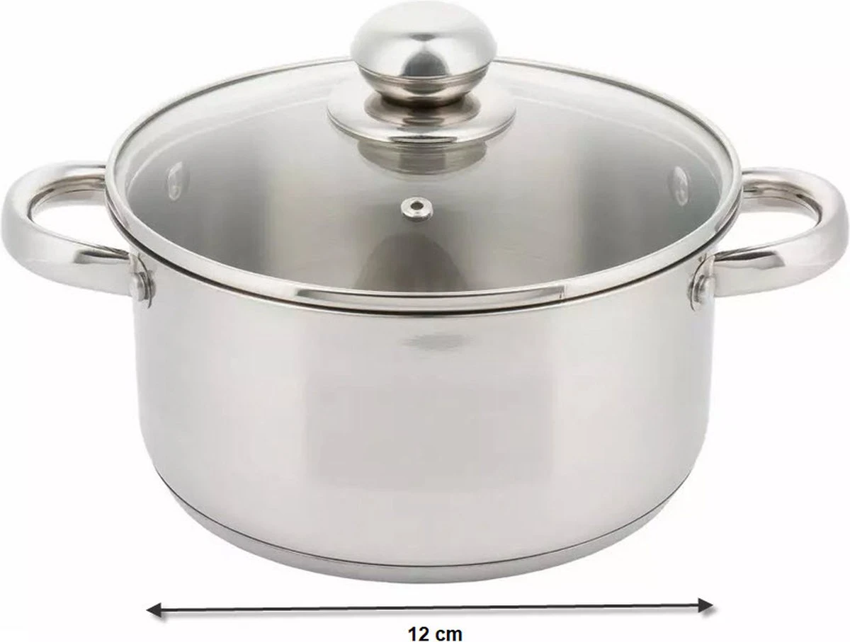 Kinghoff 4325 - kookpan met deksel - Ø 12 cm Kinghoff 4325 - Kookpan Met Deksel - Ø 12 Cm -Keuken Pot