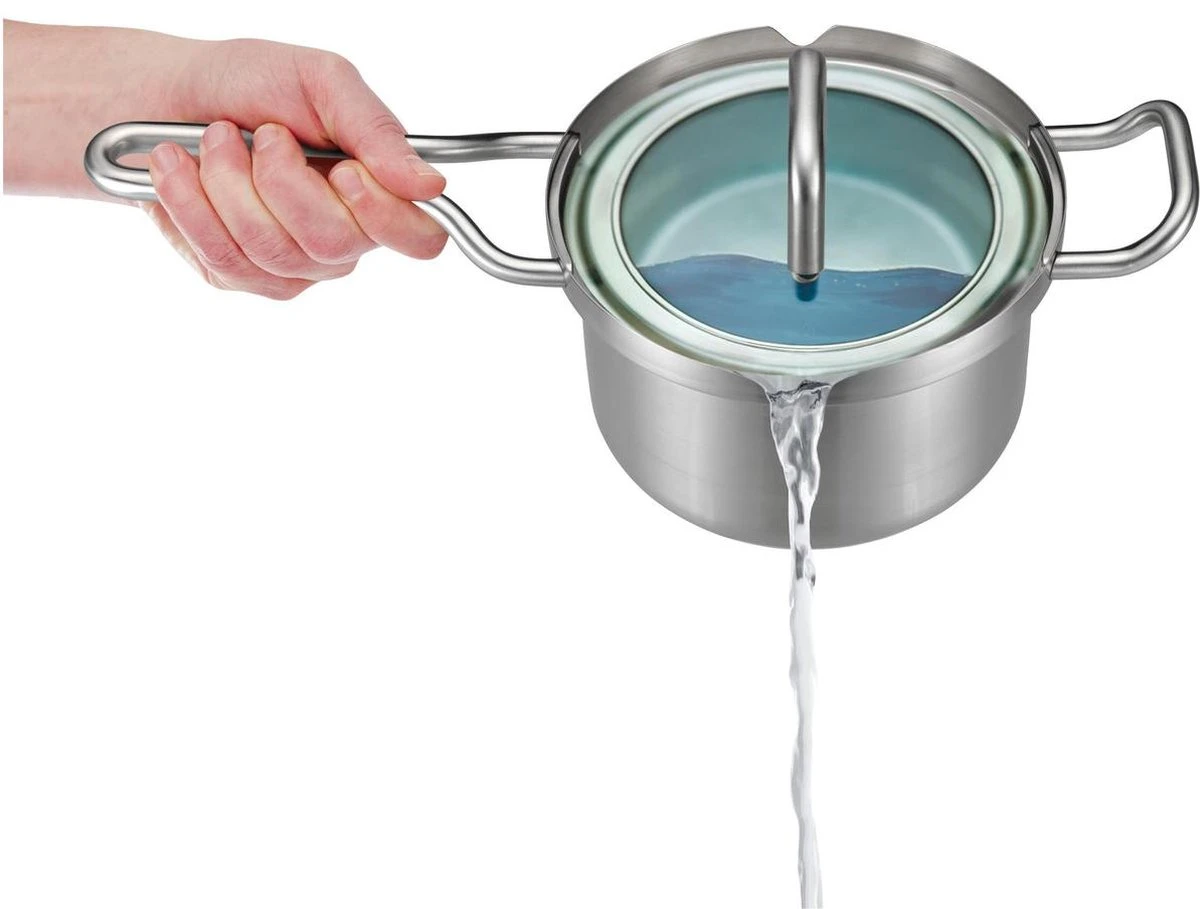 BK Q-linair Master Glas pannenset - 5-delig - glazen deksel - veilig afgietsysteem - inductie BK Q-linair Master Glas Pannenset - 5-delig - Glazen Deksel - Veilig Afgietsysteem - Inductie -Keuken Pot