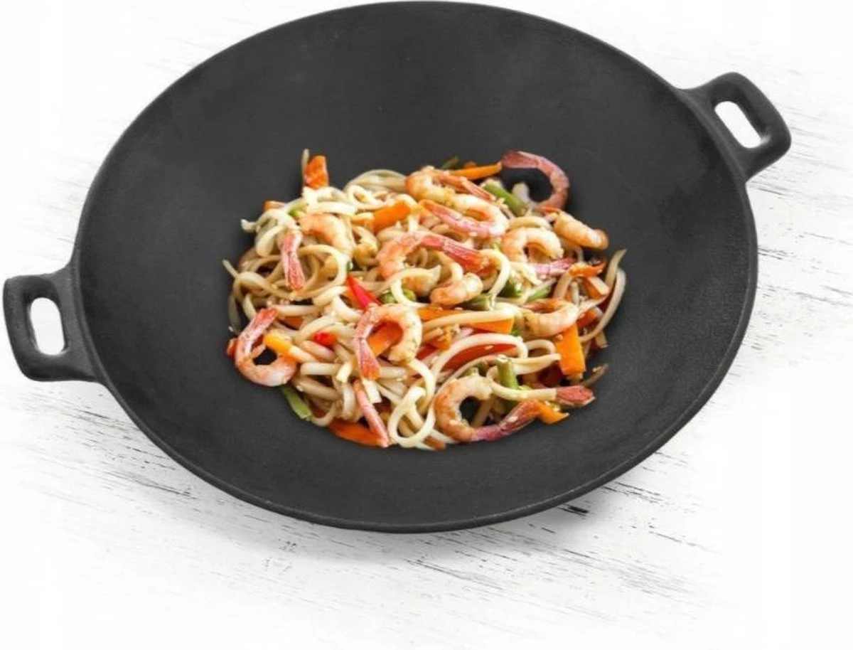 Cast Iron Wokpan / Wadjan Gietijzer - ø 31 cm - Zonder anti-aanbaklaag Cast Iron Wokpan / Wadjan Gietijzer - ø 31 Cm - Zonder Anti-aanbaklaag -Keuken Pot 1200x914 4