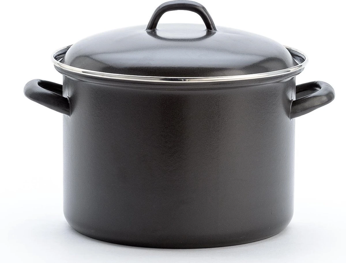 Lite-Body Soeppan/Stamppotpan met deksel - 24cm/8l - Emaille - Mystique zwart Lite-Body Soeppan/Stamppotpan Met Deksel - 24cm/8l - Emaille - Mystique Zwart -Keuken Pot 1200x914 7