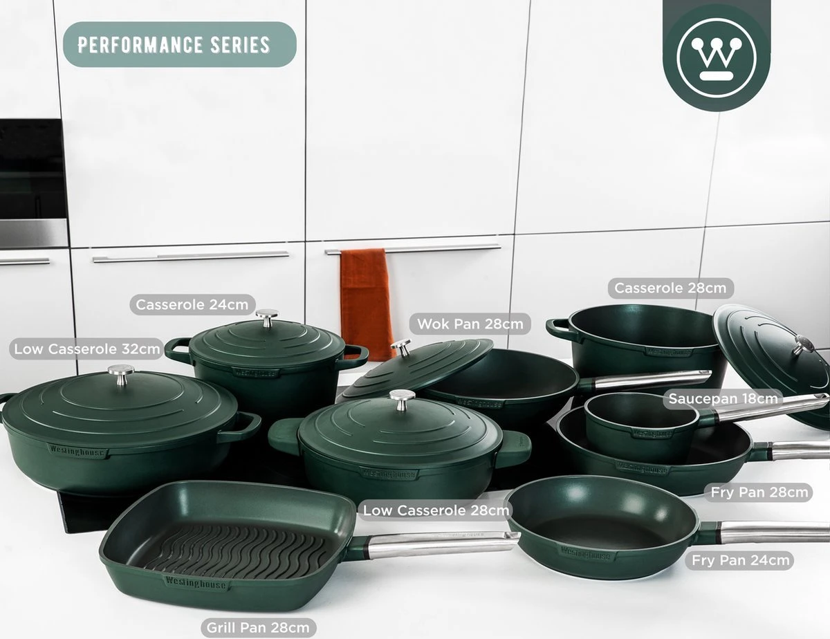 Westinghouse Pannenset - Performance Series koekenpan 24cm + koekenpan 28cm - Groen - Koekenpannenset 2-delig - Geschikt voor alle warmtebronnen inclusief inductie Westinghouse Pannenset - Performance Series Koekenpan 24cm + Koekenpan 28cm - Groen - Koekenpannenset 2-delig - Geschikt Voor Alle Warmtebronnen Inclusief Inductie -Keuken Pot 1200x924 3