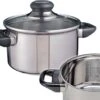 Haushalt 21303 - Kookpan - RVS - 16cm Met Glazen Deksel -Keuken Pot 1200x929