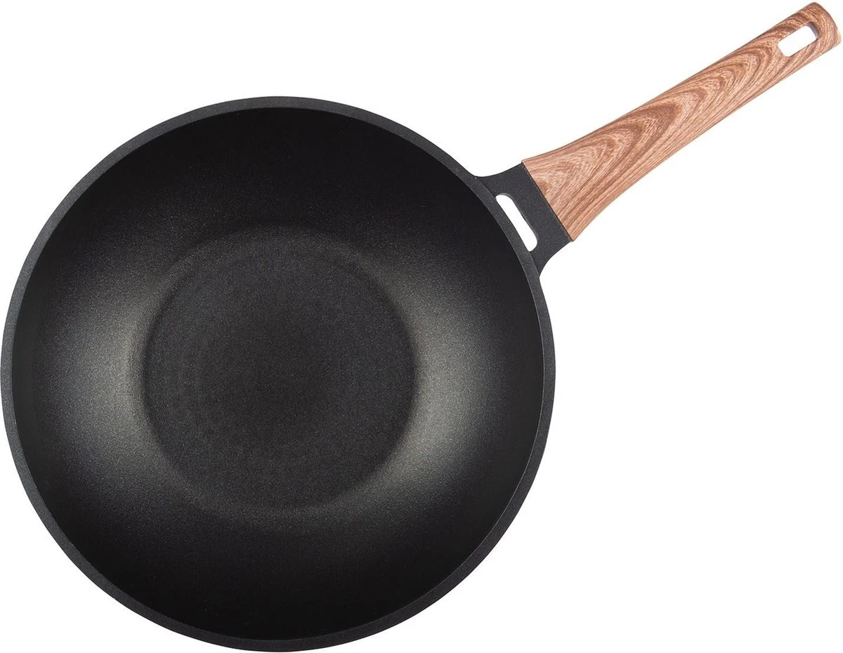 Rosmarino Black Line - wokpan - Ø30cm - 100% PFAS & PFOA vrij - gegoten aluminium - non-stick minerale coating - ergonomische handgreep - geschikt voor alle warmtebronnen & vaatwasser Rosmarino Black Line - Wokpan - Ø30cm - 100% PFAS & PFOA Vrij - Gegoten Aluminium - Non-stick Minerale Coating - Ergonomische Handgreep - Geschikt Voor Alle Warmtebronnen & Vaatwasser -Keuken Pot 1200x930 6