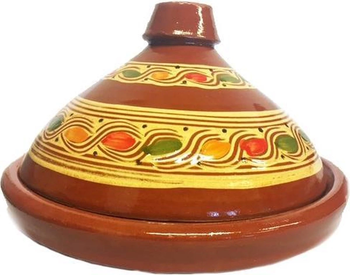 Marokkaanse Originele Tajine - Aardewerk - Ø 35 Cm Marokkaanse Originele Tajine - Aardewerk - Ø 35 Cm -Keuken Pot 1200x944 4