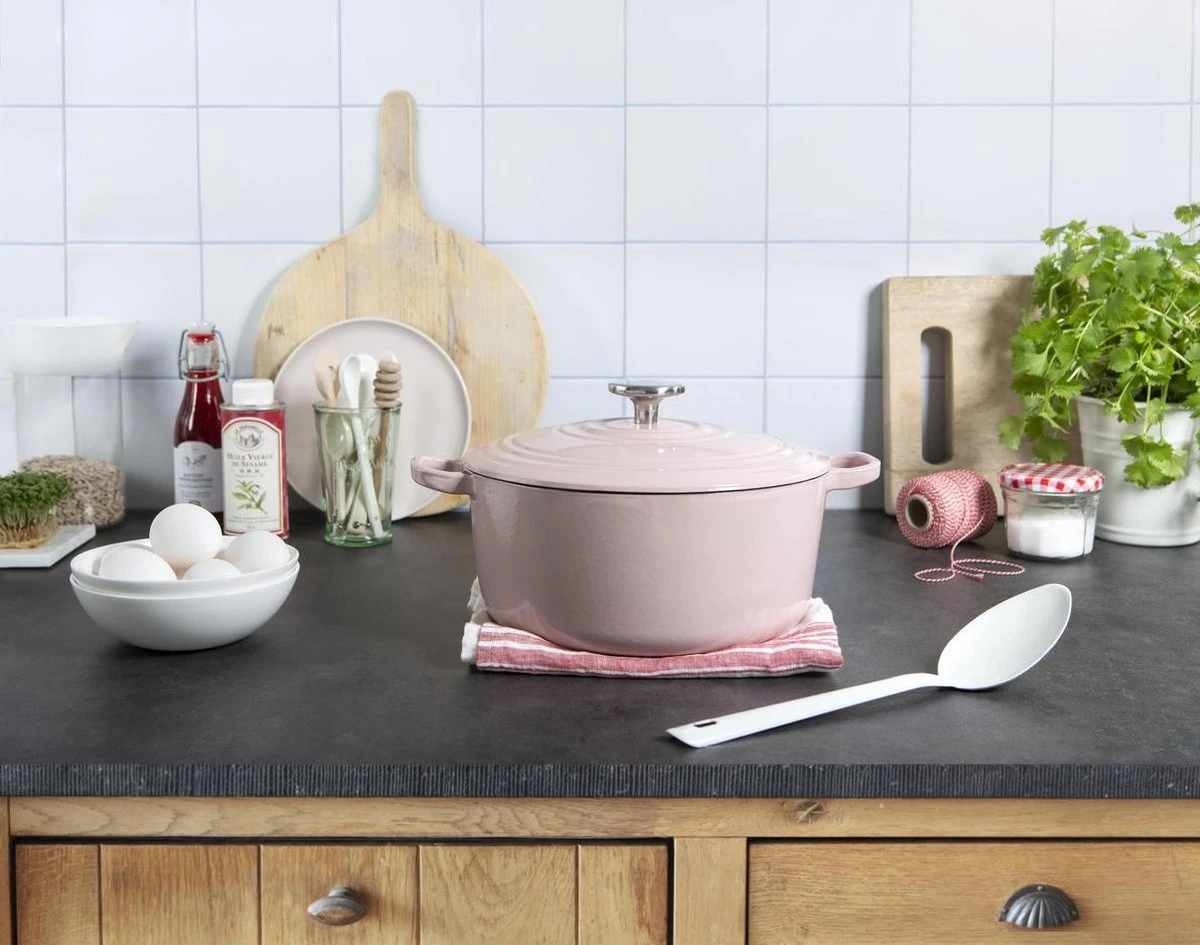 BK Bourgogne braadpan Ø 24 cm - roze - gietijzer - inductie BK Bourgogne Braadpan Ø 24 Cm - Roze - Gietijzer - Inductie -Keuken Pot 1200x945 5