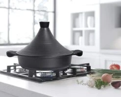 Aluminium Tajine Agadir- Matt Black Geschikt Ook Voor Inductie -Keuken Pot 1200x960 4