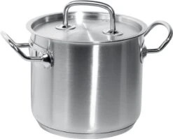 Hendi RVS Kookpan Hoog 5 Liter Kitchen Line + Deksel -Keuken Pot 1200x966