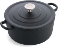 Royal Van Kempen & Begeer - Hoge Braadpan - 22cm - Mat Gietijzer Braadpan Met Stevige Grepen En Roestvrijstalen Knop - Kan In De Oven Tot 260 Graden Celsius (inclusief Deksel) - Geschikt Voor Alle Warmtebronnen Inclusief Inductie 3 Royal Van Kempen & Begeer - Hoge Braadpan - 22cm - Mat Gietijzer Braadpan Met Stevige Grepen En Roestvrijstalen Knop - Kan In De Oven Tot 260 Graden Celsius (inclusief Deksel) - Geschikt Voor Alle Warmtebronnen Inclusief Inductie -Keuken Pot 1200x975 2